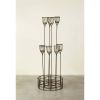 Creative Co-Op Glass Votive Holders in Tall Wire Plant/Yard Stakes (Set of 4 Styles)