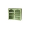 27.56"Glass Doors Modern Two-door Wall Cabinet with Featuring Three-tier Storage for Entryway Living Room Bathroom Dining Room,Wall Cabinet with Chara