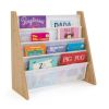 Journey Wood 4 Tier Toddler Book Rack Storage Shelf, Natural/White