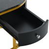 Modern Marble Golden Coffee Table, Metal Frame, with Drawers & Shelves Storage for Living Room