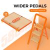 3 Step Ladder Folding Step Stool for Adults with Wide Anti-Slip Pedal, Aluminium Lightweight Foldable Step Ladders for Home Kitchen Office, 580 lbs Ca