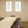 "Eye Charts" 2-Piece Vignette by Marla Rae, White Frame