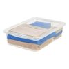 28 Qt. (7 gal.) Under Bed Plastic Storage Box, Clear, Set of 4
