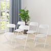 Plastic folding chairs - white pack of 5