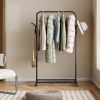 Coat Rack, Freestanding Metal Clothes Rack with Wheels, Standard Organizer for Hanging Clothes, Coats, Skirts, Shirts, Black Freestanding Metal Clothe