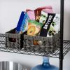 Handwoven Faux Wicker Storage Baskets Organizer Set, 4 Pack, Modern Gray