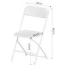 Plastic folding chairs - white pack of 5