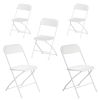 Plastic folding chairs - white pack of 5