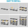 Shoe Rack Shoe Organizer, 20-24 Pairs Shoes Storage Organizer Metal Stackable&Removable Multifunctional Show Rack for Entryway,Closet and Bedroom