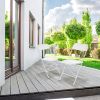 Plastic folding chairs - white pack of 5