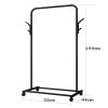 Coat Rack, Freestanding Metal Clothes Rack with Wheels, Standard Organizer for Hanging Clothes, Coats, Skirts, Shirts, Black Freestanding Metal Clothe