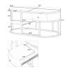 Modern Marble Golden Coffee Table, Metal Frame, with Drawers & Shelves Storage for Living Room