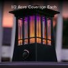 Solar Patio Lantern Bug Zapper, ¬Ω Acre Coverage, Led Flame Effect, Black,1 Pack