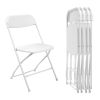 Plastic folding chairs - white pack of 5