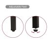 Set of 2, 15.75" Rattan End table with Power Outlet & USB Ports , Modern nightstand with drawer and metal legs, side table for living room, bedroom,na